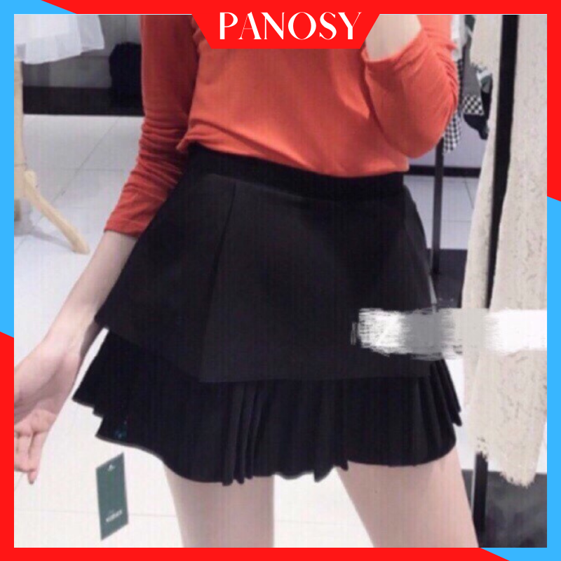 Chân váy xếp ly ngắn 2 tầng basic xinh đẹp - CV48
