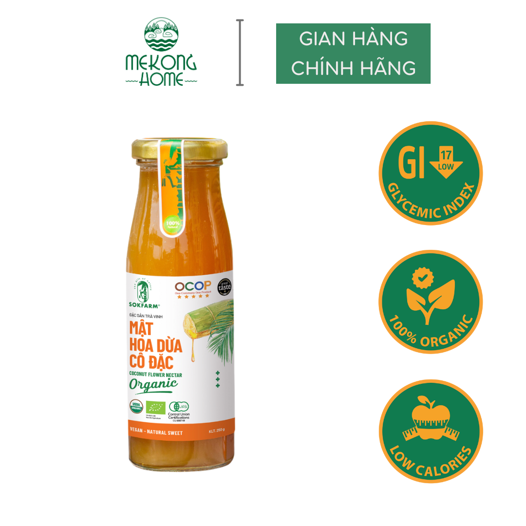 Mật hoa dừa - sokfram- 250ml - đặc sản trà vinh