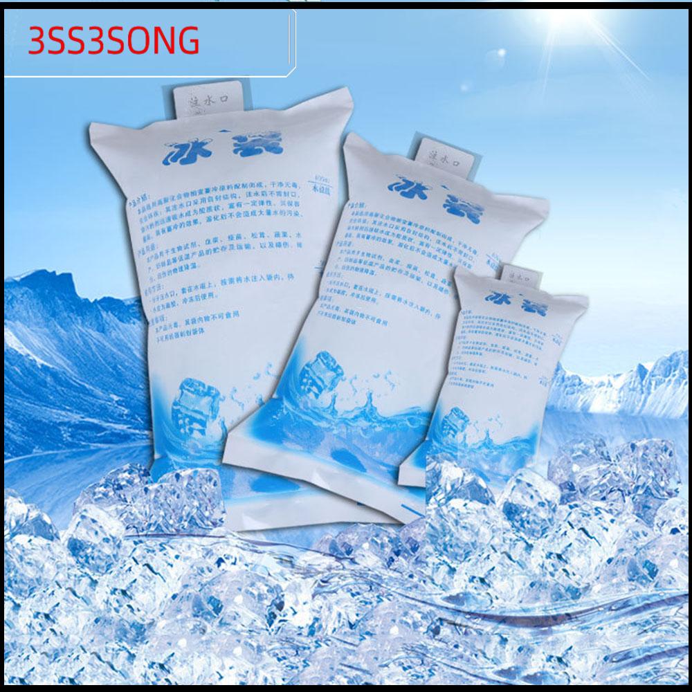 3SS3SONG Dày lên Phun nước Giữ thức ăn Làm lạnh Gel khô Cây nước đá Túi