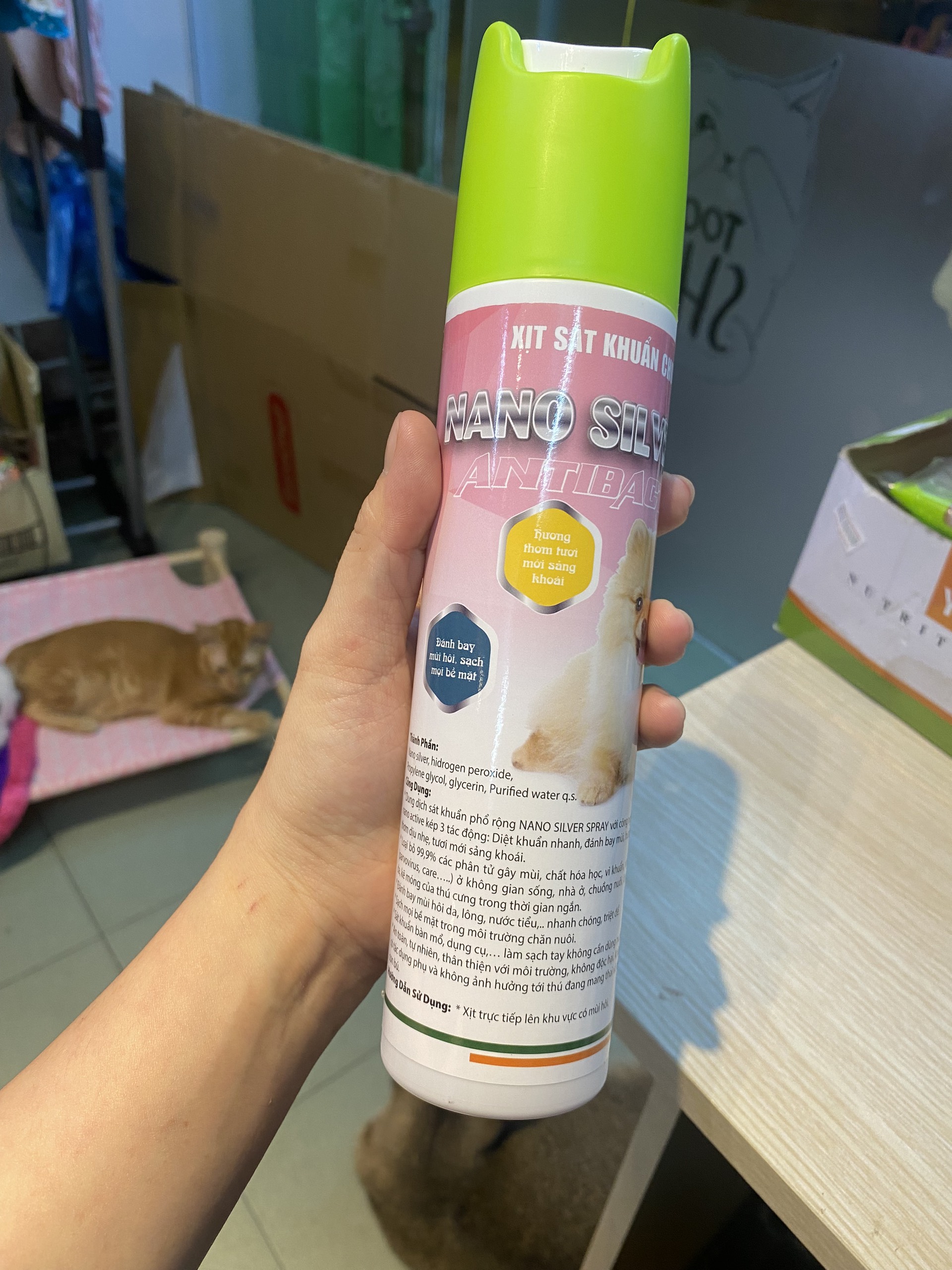 XỊT SÁT KHUẨN, KHỬ MÙI CHUỒNG TRẠI CHÓ MÈO 300ML