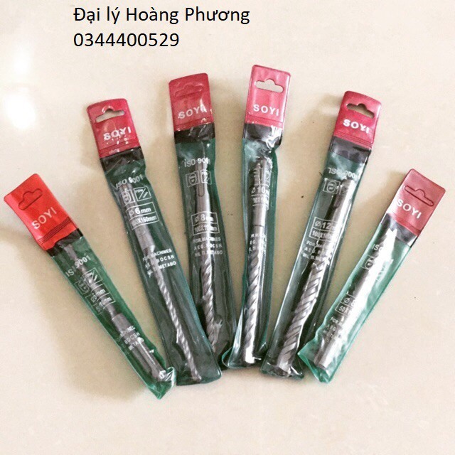Mũi khoan bê tông soyi- mũi khoan tường soyi xanh