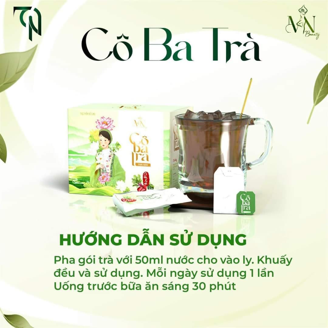 Trà sen giảm cân đông anh - cô ba trà - trà đông anh collagen x3 tặng kèm gel tan mỡ và quần sinh nhiệt
