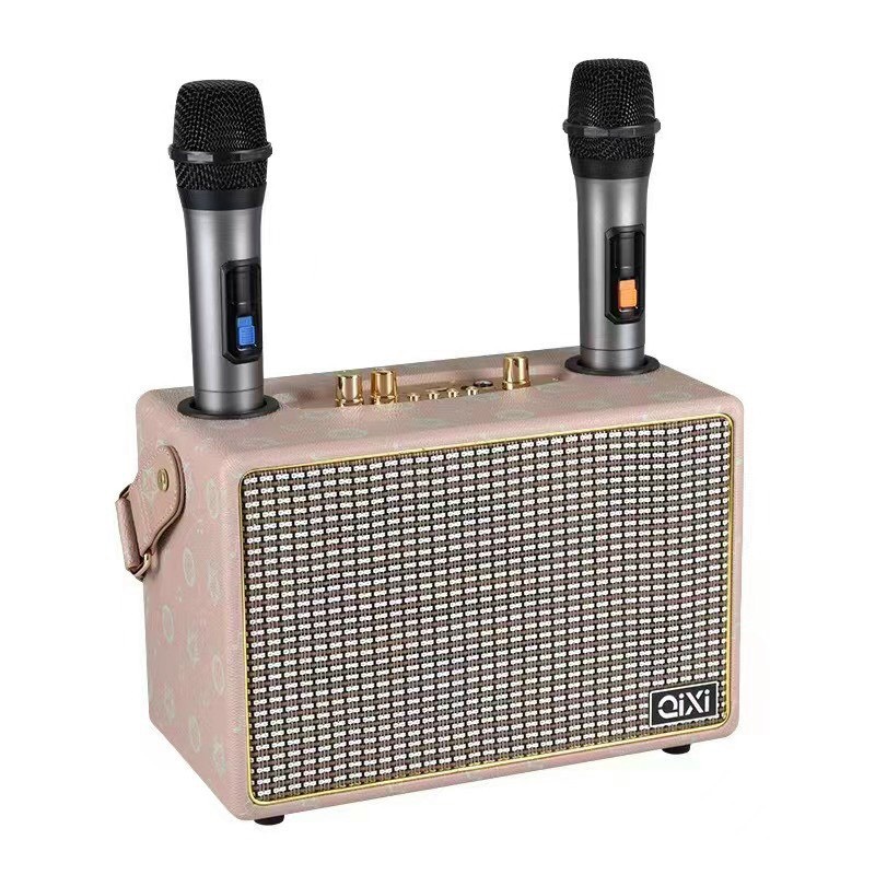 Loa Karaoke Bluetooth Qixi SK-2036 Âm Thanh Siêu Đỉnh Tặng Kèm 2 Tay Mic Không Dây, Thiết Kế Cực Đẹp. Loa Karaoke SK-2036