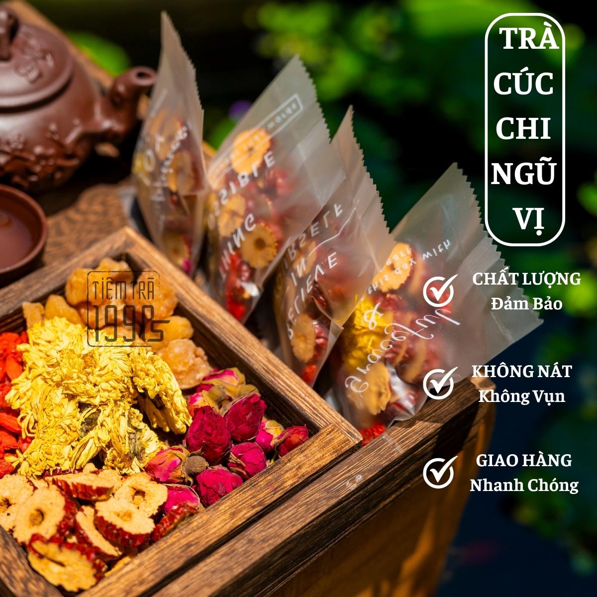 Trà thảo mộc hoa cúc vàng ngũ vị, trà thảo dược dưỡng nhan, thanh nhiệt giải độc, chống lão hoá -Tiệm Trà 1990s