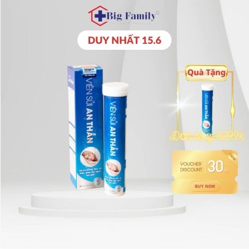 Viên sủi an thần tuýp 20 viên - Hỗ trợ dưỡng tâm, an thần, ngủ ngon