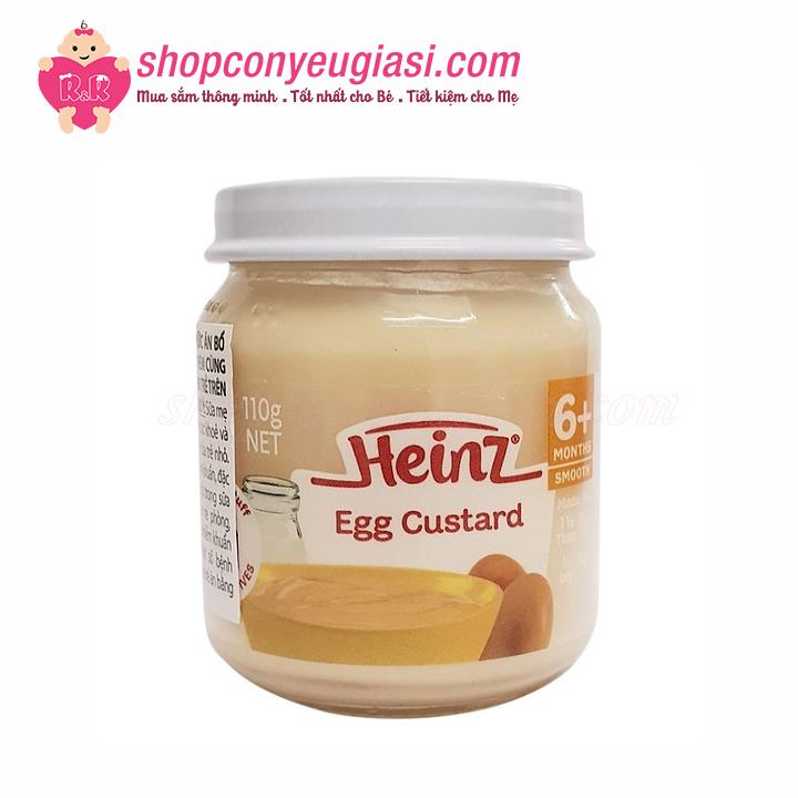 Dinh dưỡng đóng lọ heinz custard sữa trứng 110g cho bé 6 tháng trở lên