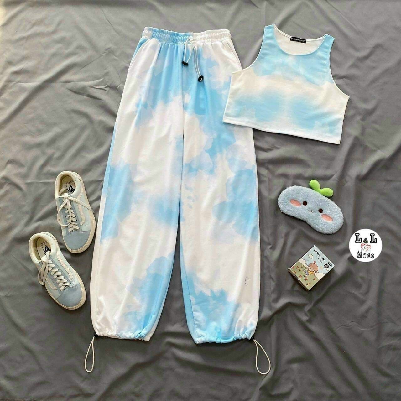 Set Bộ Loang Áo Sát Nách Quần Dài HOT TREND M8504
