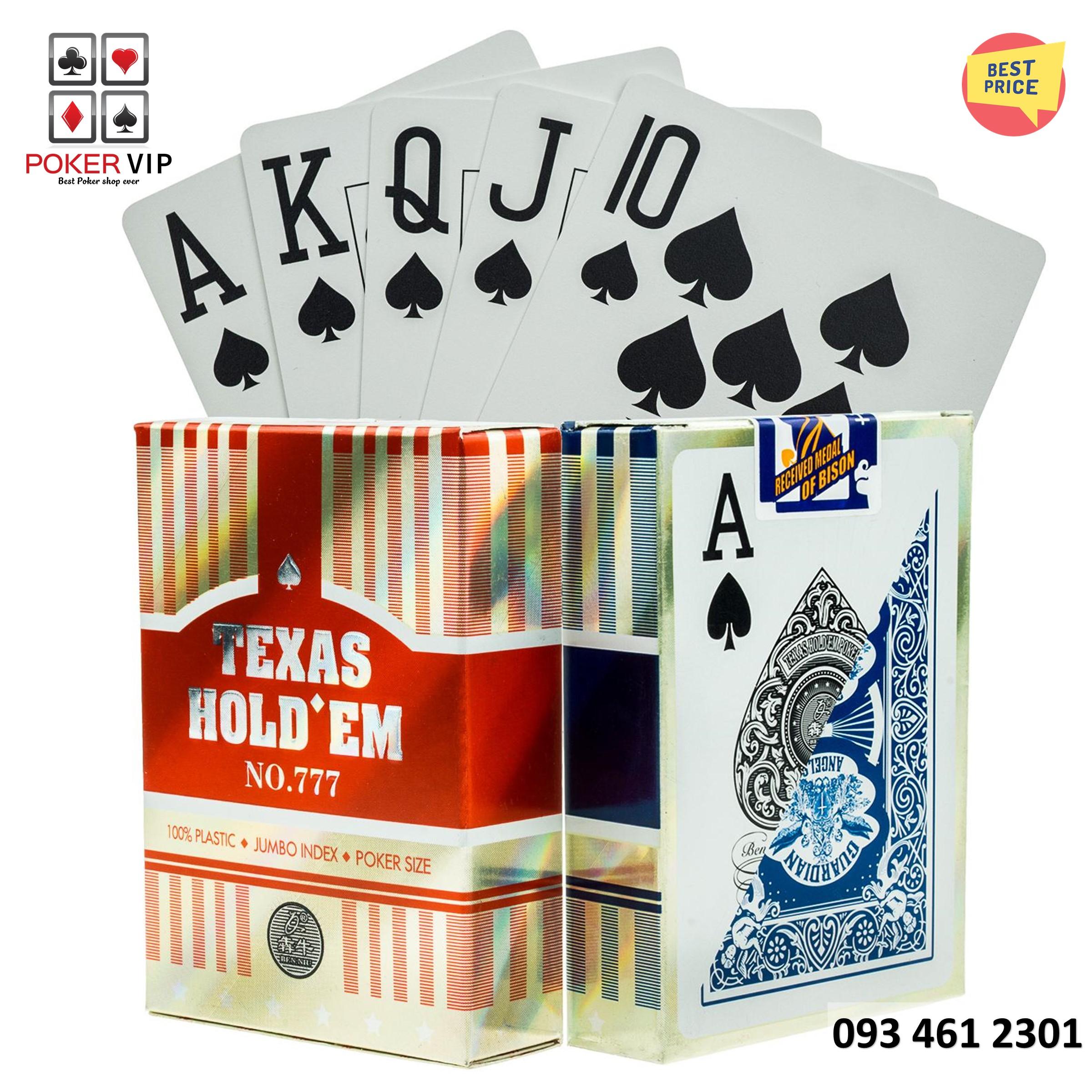 [Sỉ và lẻ] Bài nhựa Texas Hold'em 777 100% plastic - Bài tây - Bài poker