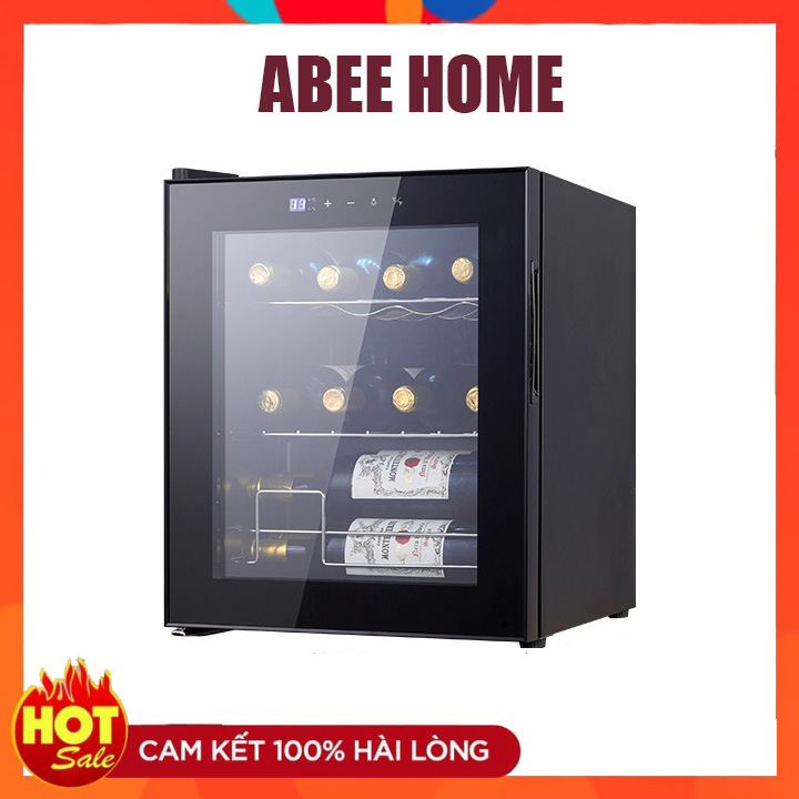 ⭐hot⭐ tủ bảo quản rượ.u vang hiên đại dung tích 48l bền đẹp cao cấp - tủ rượ.u vang chế độ đèn led sang trọng pr154