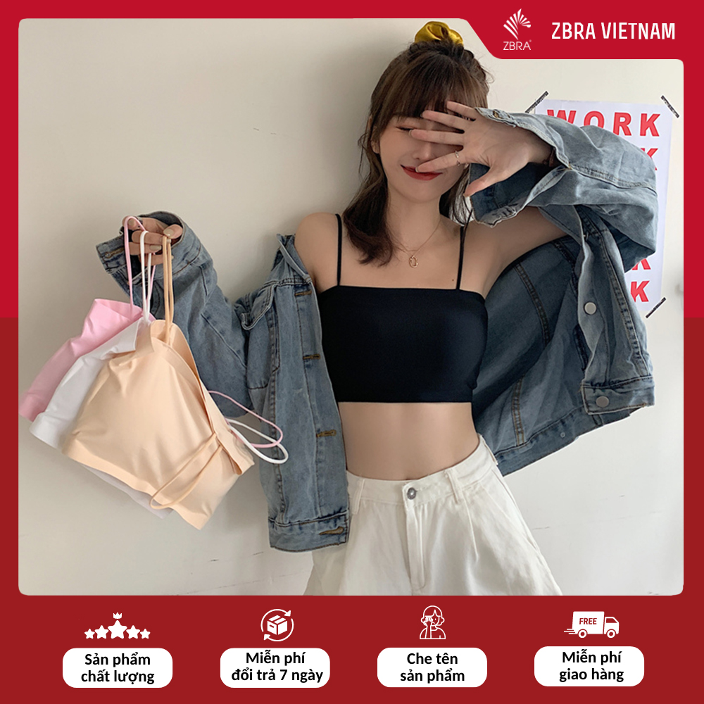 Áo bra su đúc 2 dây dáng quây, áo ngực chất su trơn cao cấp mềm mịn co giãn tốt Zbra - ZA305