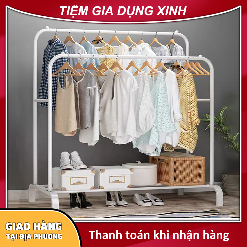 Giá Treo Phơi Thanh Đôi Kim Loại Sơn Tĩnh Điện Chắc Chắn, Giúp Bạn Sắp Xếp Không Gian Phòng Hợp Lý