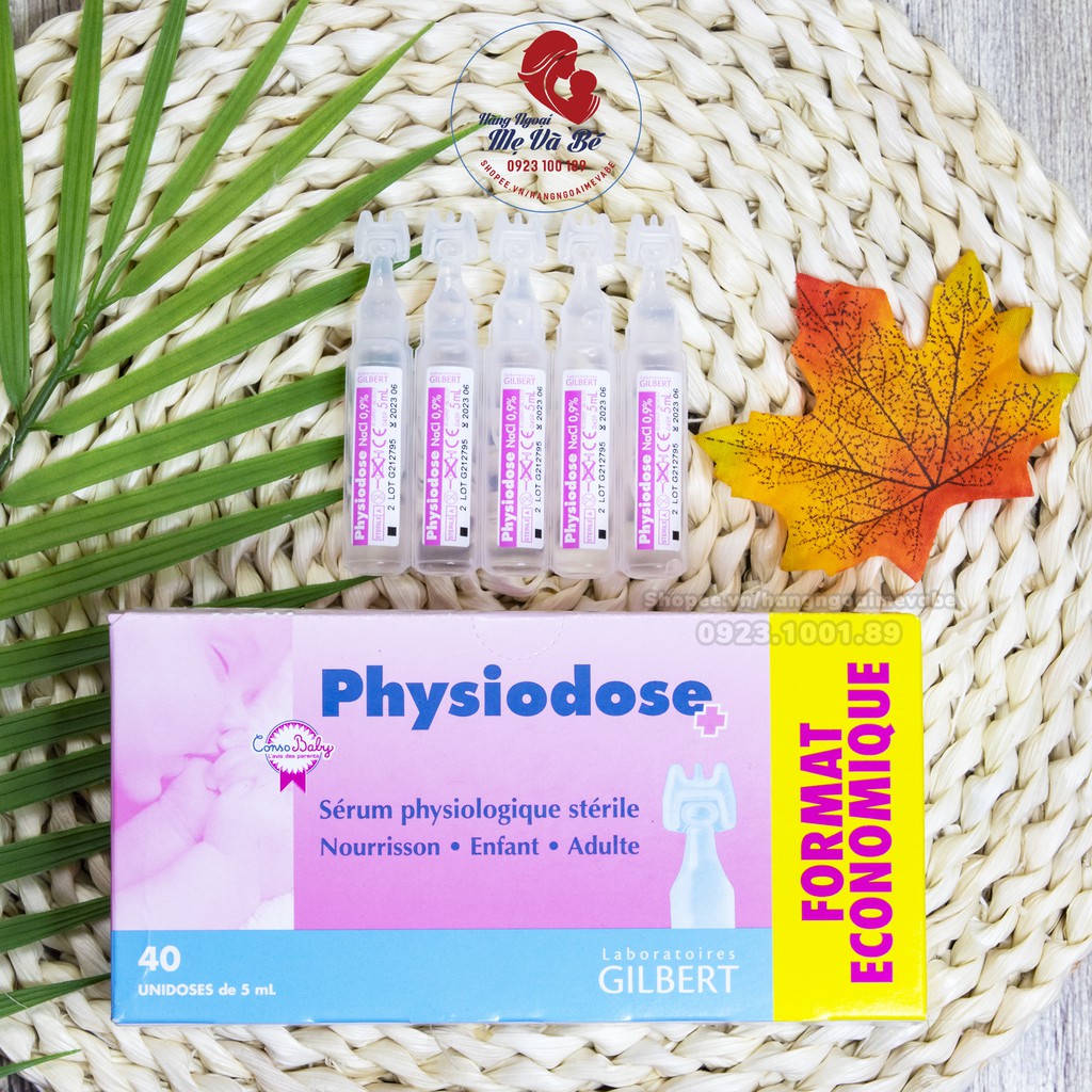 Nước Muối Sinh Lý Physiodose Của Pháp-Muối Hồng
