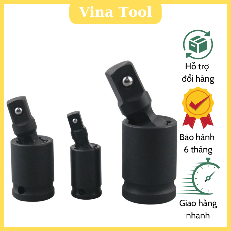 Khẩu nối xoay lắc léo 1/2, 3/4,1inch, chuyên tháo ốc góc hẹp, chất liệu chắc chắn