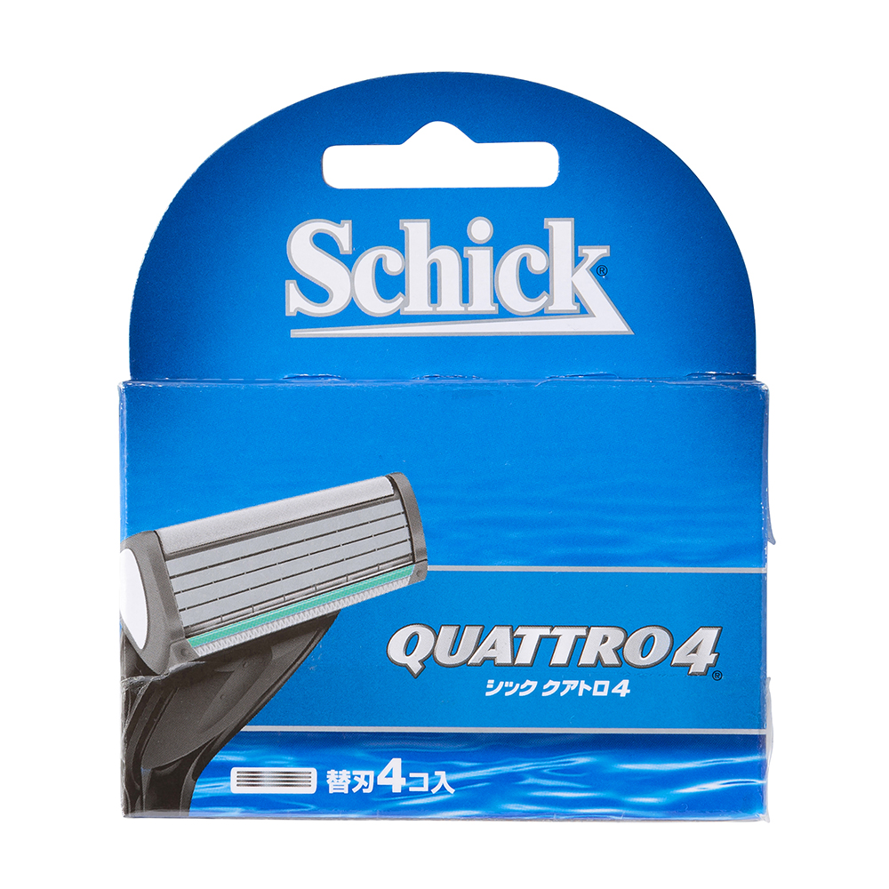 Vỉ 4 lưỡi dao cạo râu Schick Quattro 4 - Nhật Bản