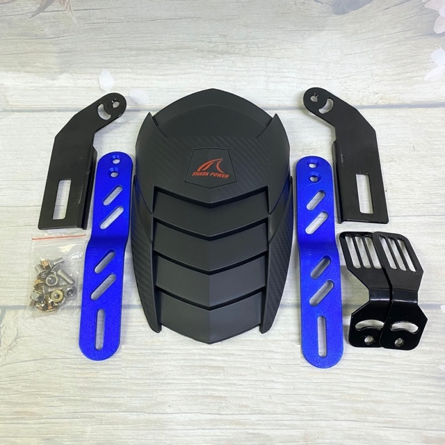 Chắn bùn độ exciter 2 chân màu xanh dương