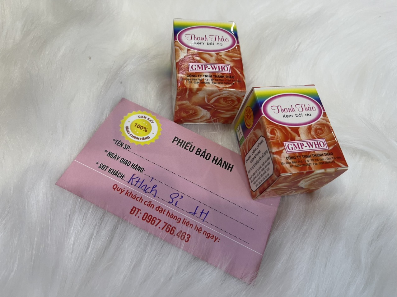 Hai hộp kem thanh thảo chuẩn loại 1 sạch mụn