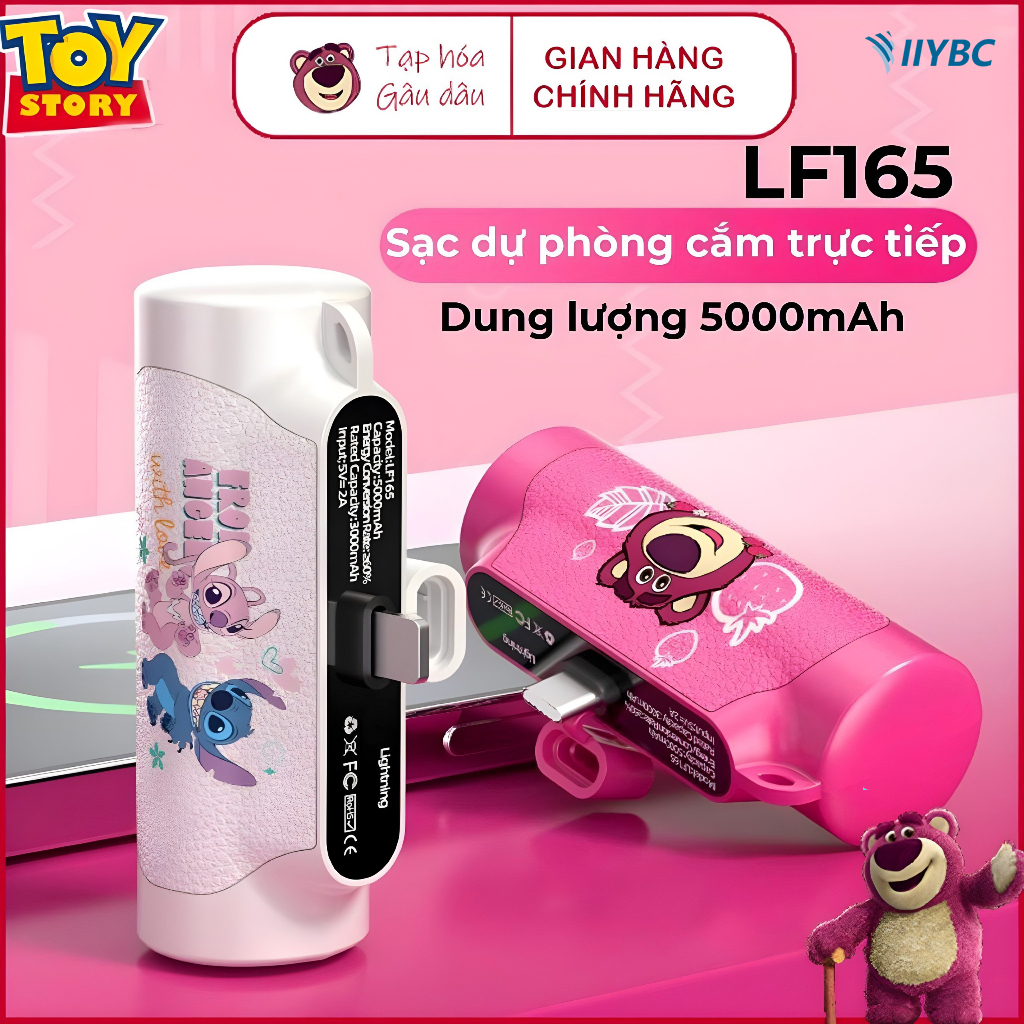 IIYBC Power Bank 5000 mAh Pin dự phòng di động mini có viên sạc nhanh Power Bank cho iPhone / Type-C