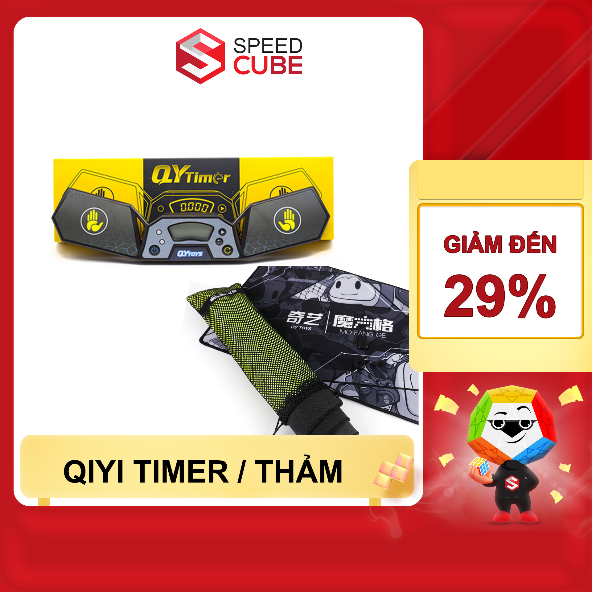 Timer Rubik QiYi , Thảm Rubik QiYi Mat - Shop Speed Cube
