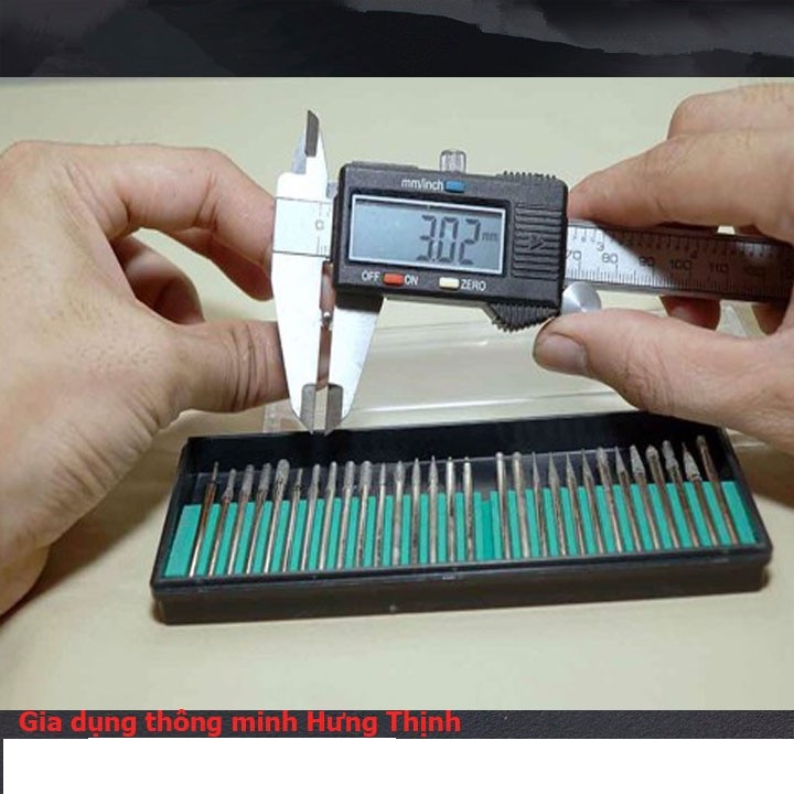 Bộ 30 mũi đá mài kim cương mài dũa - mũi mài kim cương 3mm