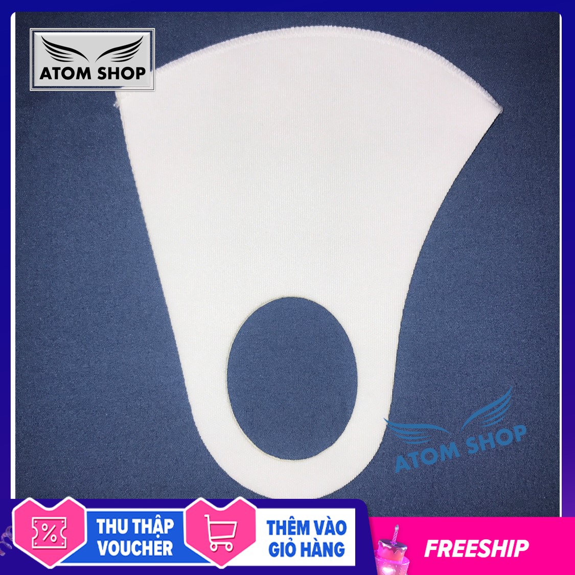 [HCM]Combo 10 Khẩu trang vải SU KHÔNG THẤM NƯỚC. Khẩu trang vải THUN TRƠN kiểu Hàn Quốc hot hit [Atom Shop]