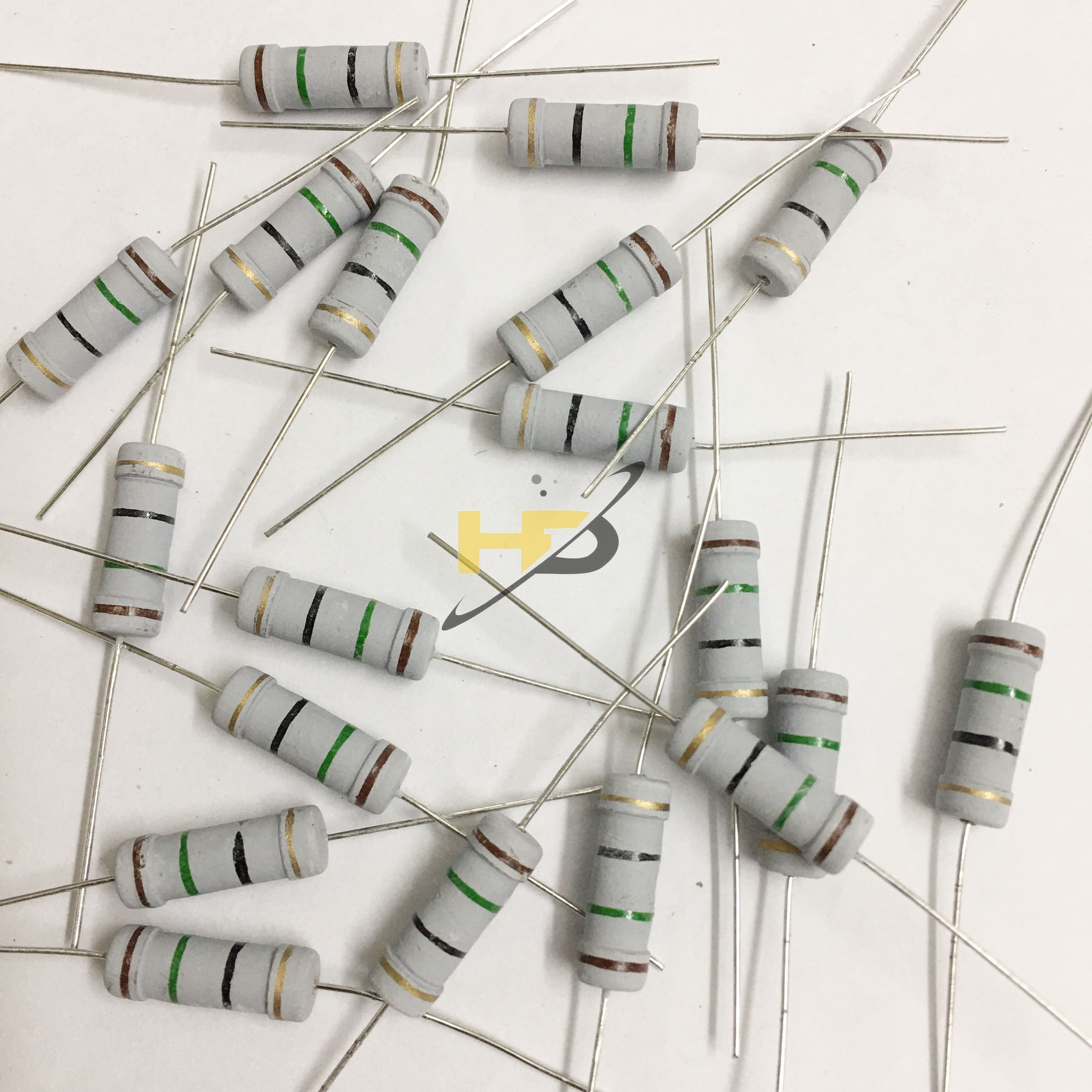 Linh Kiện Điện Tử, Bộ 20 Con Điện Trở Công Suất 2W 15R 5%, Trở 15 Ohm 2W