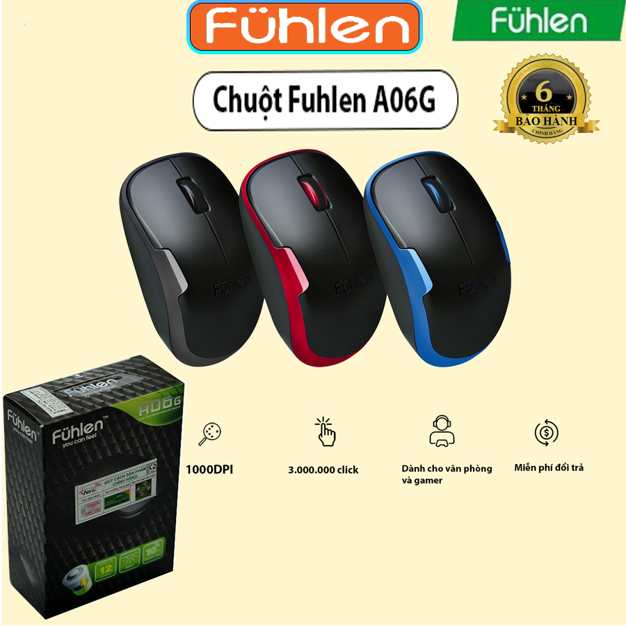 chuột không dây Fuhlen A06