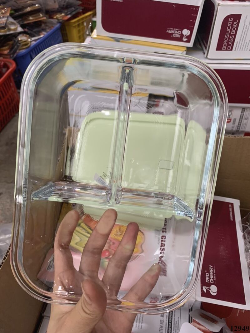 Combo 2 Hộp Thuỷ Tinh 3 ngăn LOCK & LOCK 1000ml