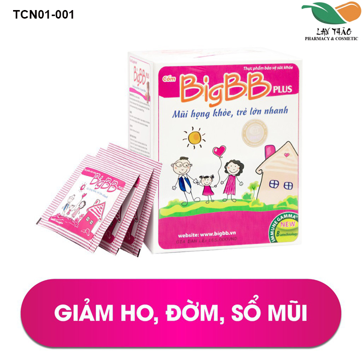 Cốm bigbb plus hộp 16 gói hỗ trợ giảm ho viêm hô hấp cho bé