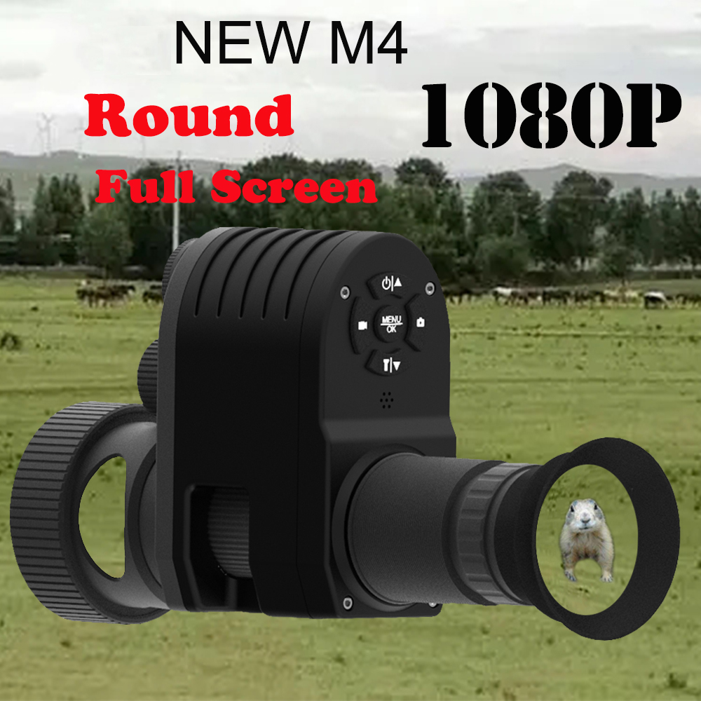 Thiết bị nhìn ban đêm M4 4X Zoom Body Mini Portable Camera HD 1080p Camera Mirror Phụ kiện bổ sung với đèn pin hồng ngoại 850nm tích hợp