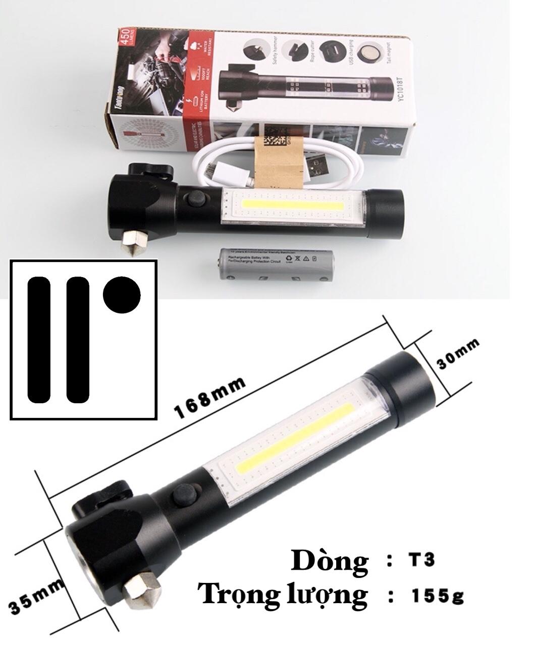 [THANH LÝ ĐẦU NĂM] [THANH LÝ HÀNG TỒN] Đèn Pin Sinh Tồn T3 10 in 1, Đèn Pin Chuyên Dụng cho Xe Hơi đi Phượt - Món đồ Cần Thiết - GIẢM GIÁ ĐẾN 70%