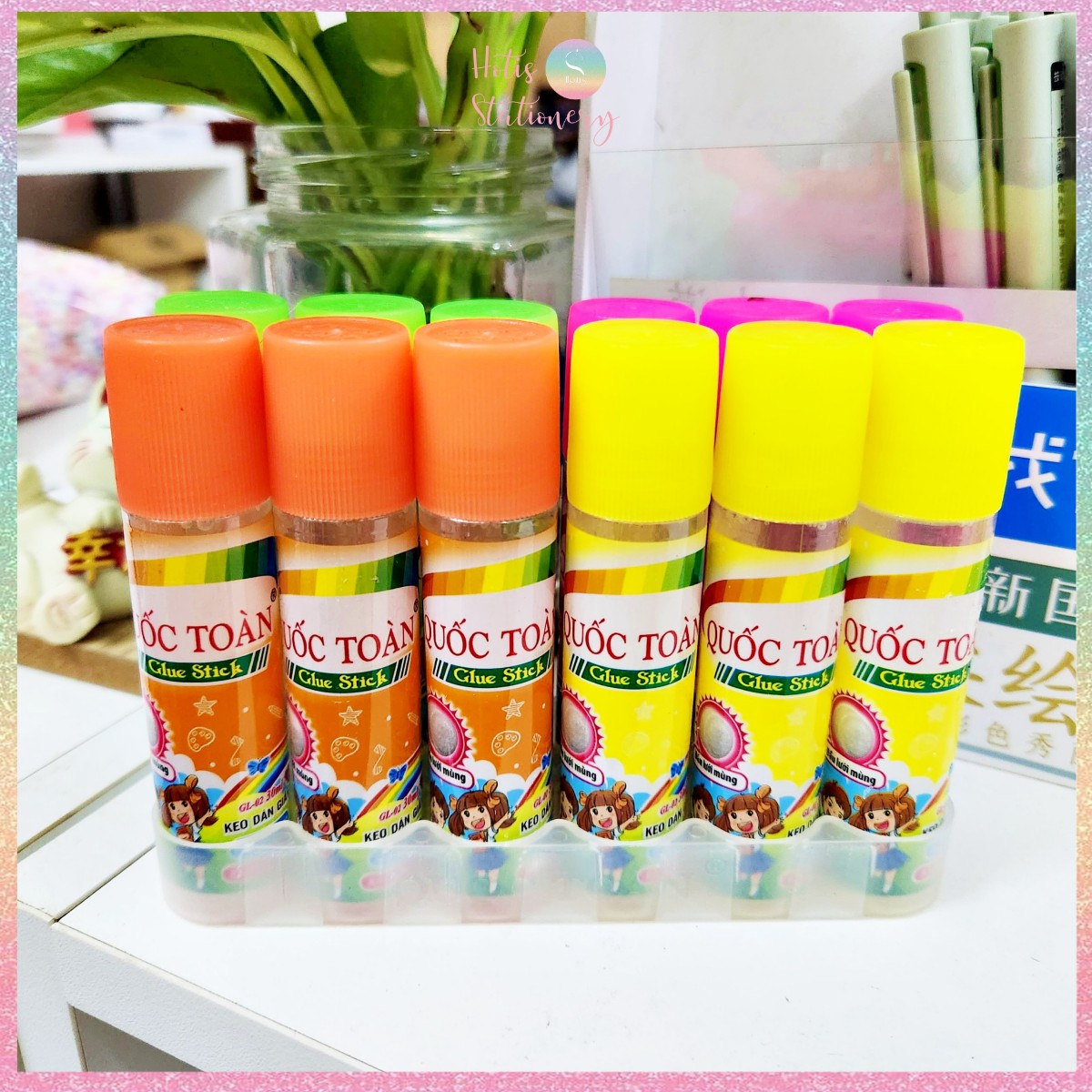 Hotis Keo dán giấy Quốc Toàn hồ dán độ dính cao, không độc hại - Chai 30ml