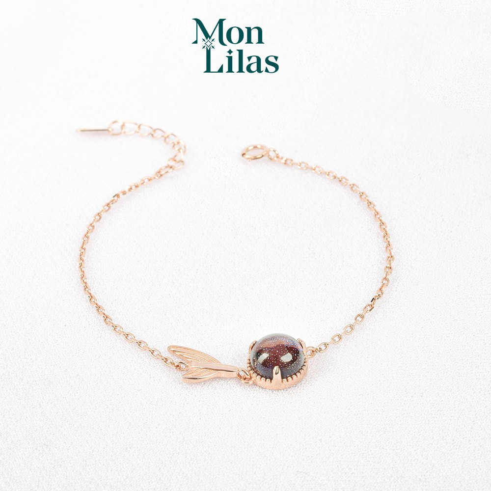 Lắc tay bạc monlilas đuôi cá đính đá pha lê duyên dáng thời trang v112124/5
