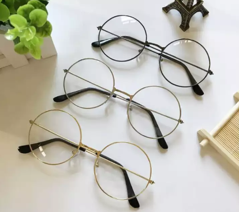 [HCM]Combo 2 Kính Ngố Gọng Tròn Thời Trang Nobita (Đen-Vàng) - Kính Giả Cận Không Độ