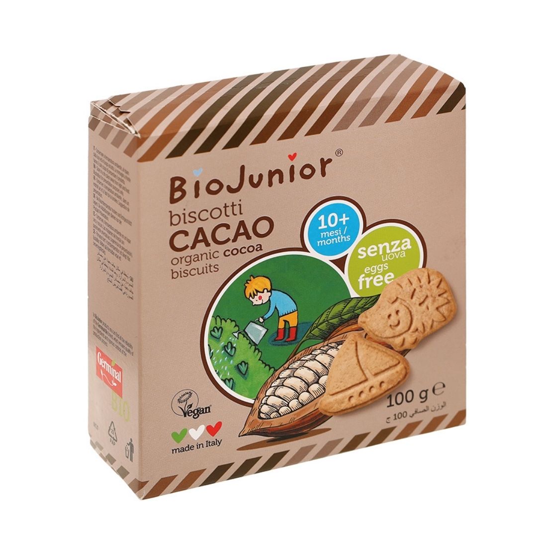 Organic Cacao Biscuits BioJunior 100g - Bep Xanh Organic