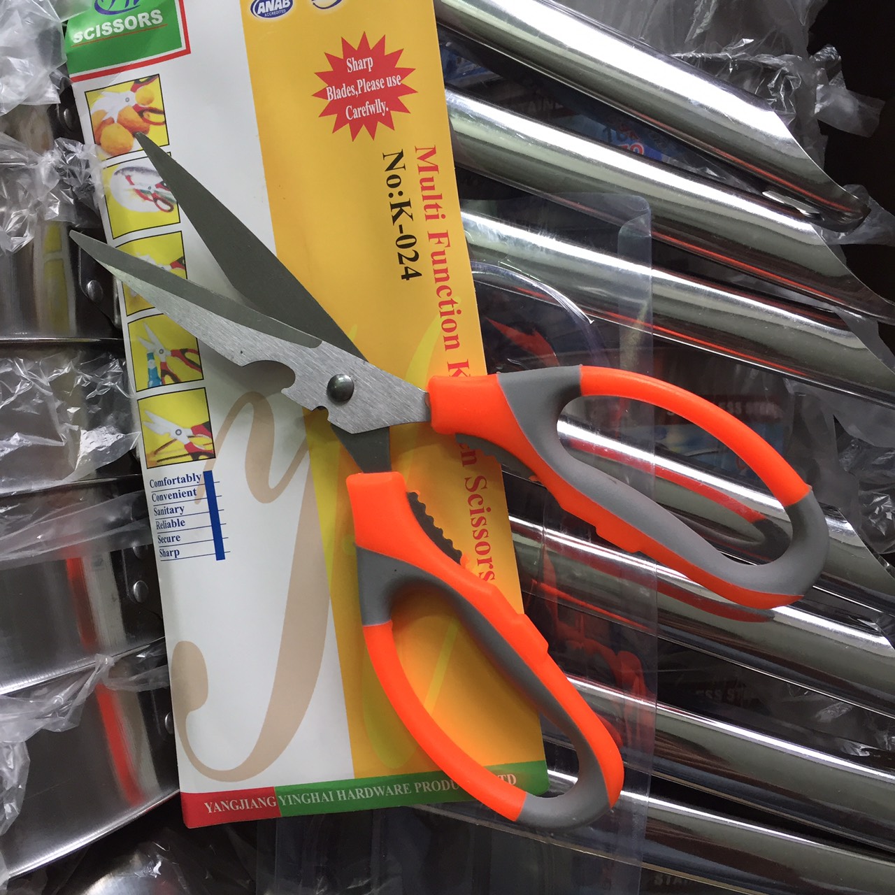 Kéo đa năng cắt rau hoa quả  kéo cắt thịt gà 2in1 kiêm đồ khui hộp. Kéo nhà bếp đa năng cho mọi gia đình