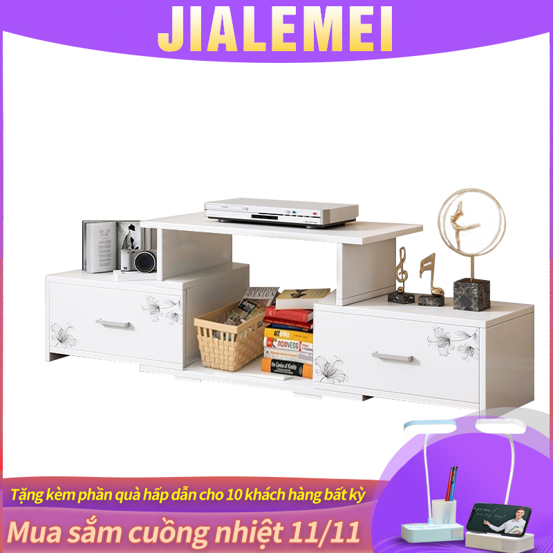 [HCM]Tủ TV kệ tivi màu trắng có thể co giãn độ dài khoảng từ 80-130cm tủ bày tivi đơn giản thời trang nhỏ gọn