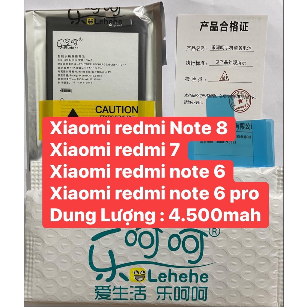 Pin bn46 xiaomi redmi note 6/redmi note 6 pro/redmi 7/redmi note 8 lehehe