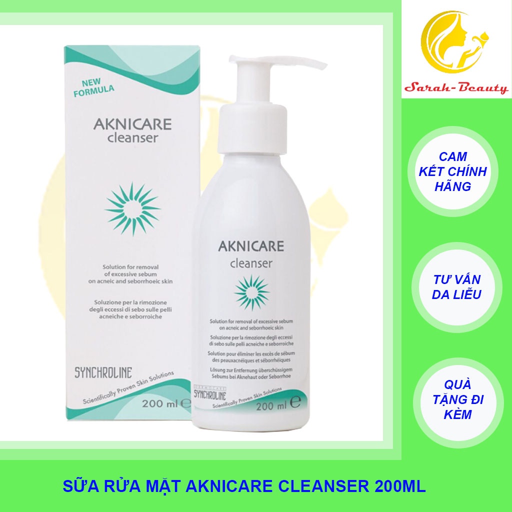 Gel rửa mặt cho da dầu mụn aknicare cleanser 200ml