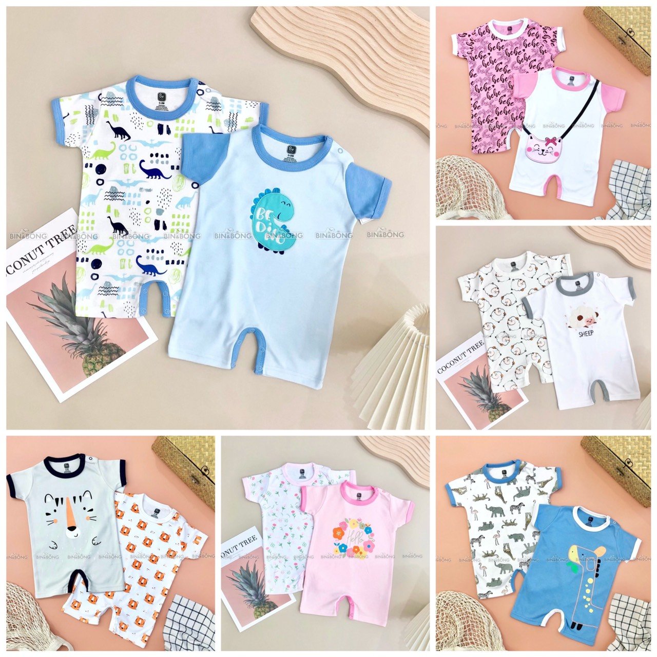 Set 2 Body Đùi Belitii Xuất Mỹ Chất Cotton Mịn Đẹp Cho Bé