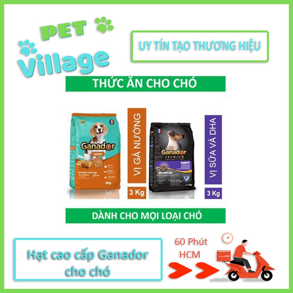 Thức ăn dạng hạt cao cấp GANADOR thức ăn cho chó mọi lứa tuổi