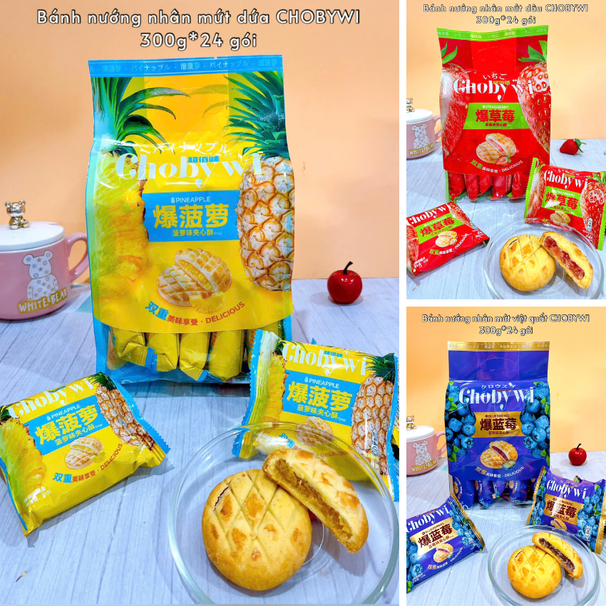 Bánh Quy Nhân Mứt Việt Quất, Thơm, Dâu Gói 300g B207 - BeeGin Food