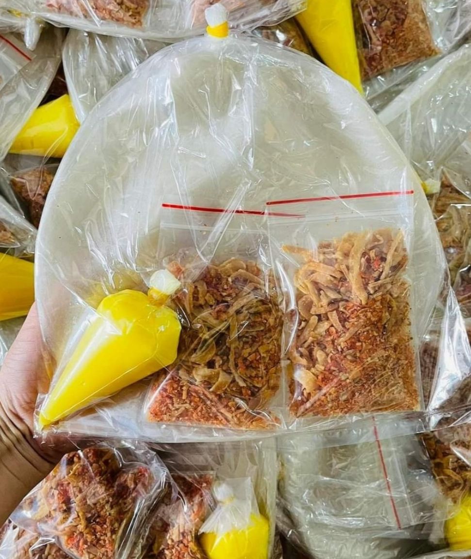 COMBO Bánh Tráng Phơi Sương 150g -Muối Tôm Hành Phi - Túi bơ béo  SIÊU NGON