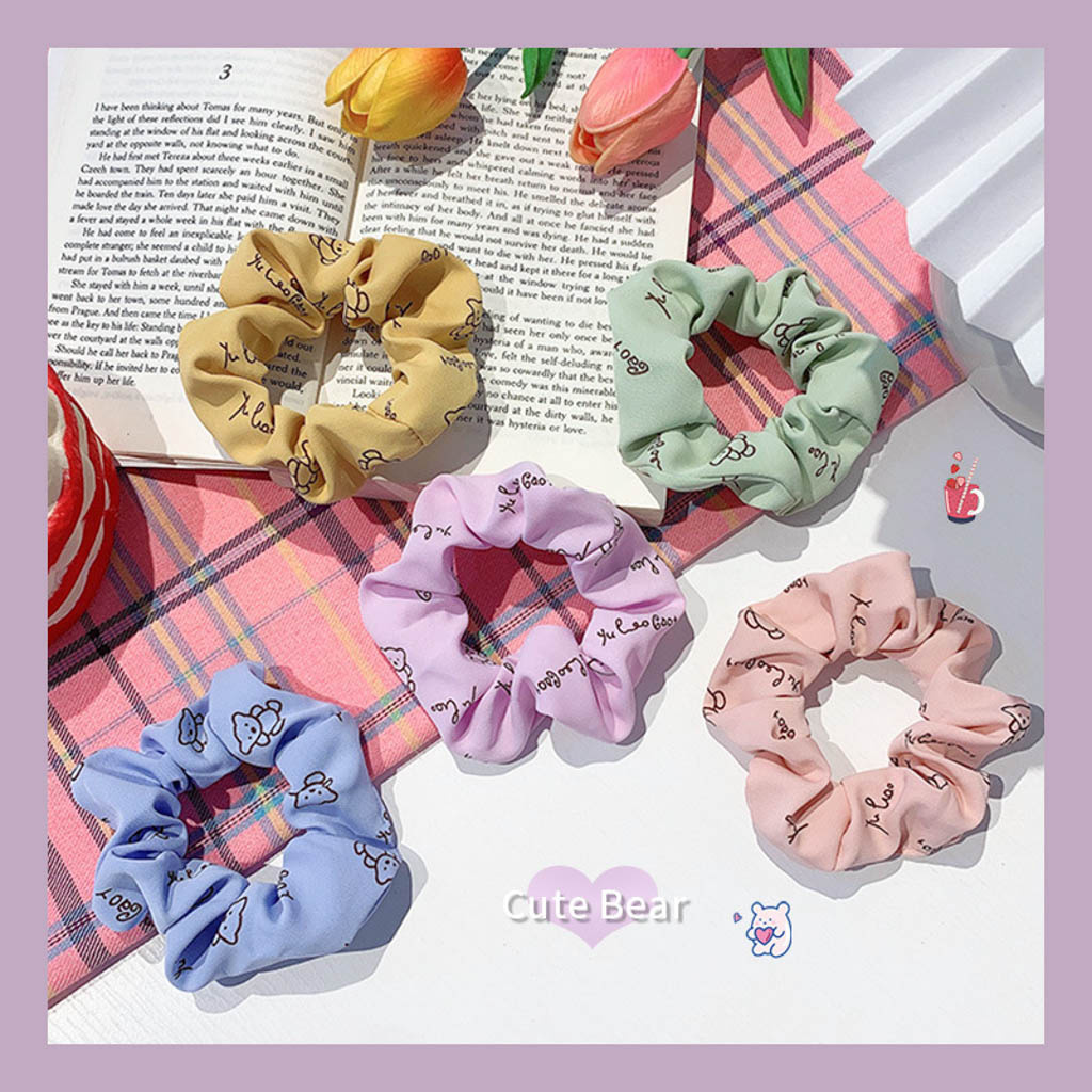 Dây Buộc Tóc Scrunchies Gấu Teddy Dễ Thương Buta Sc20