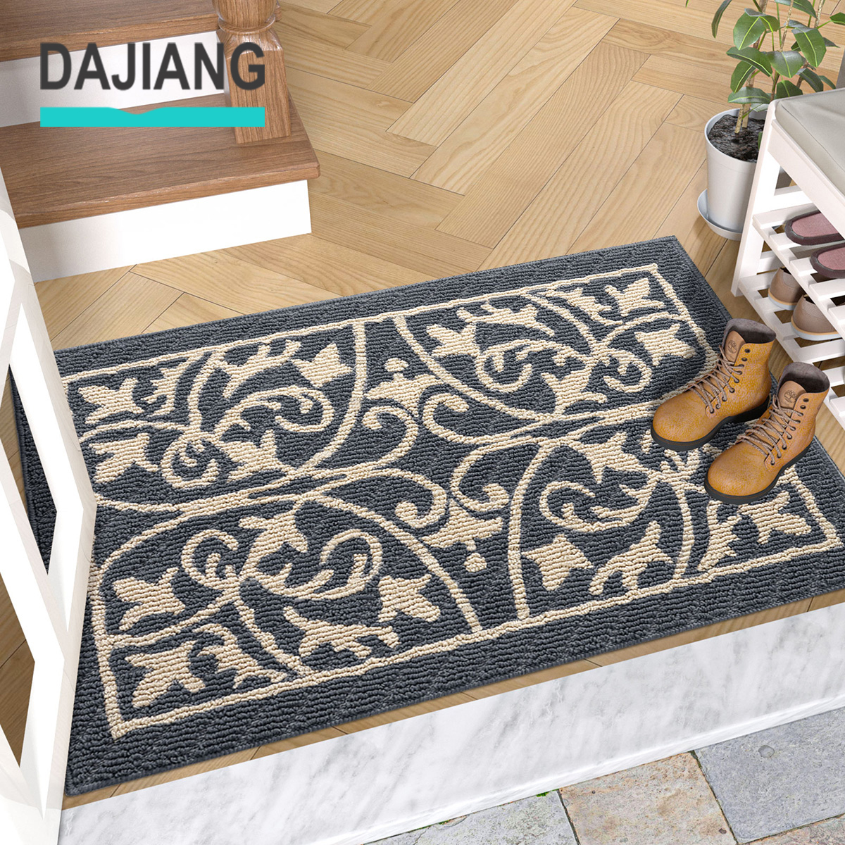 DAJIANG Non-slip Door Mat Easy To Clean Entrance Carpets For Living Room Floor Mat Dust-Proof Mat Outdoor Carpet