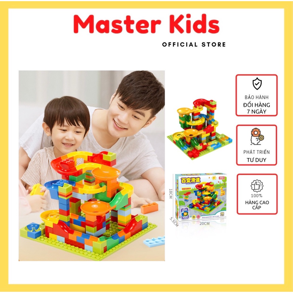 Bộ lego lắp ráp thả bi 165 chi tiết cho bé phát triển trí tuệ Master Kids