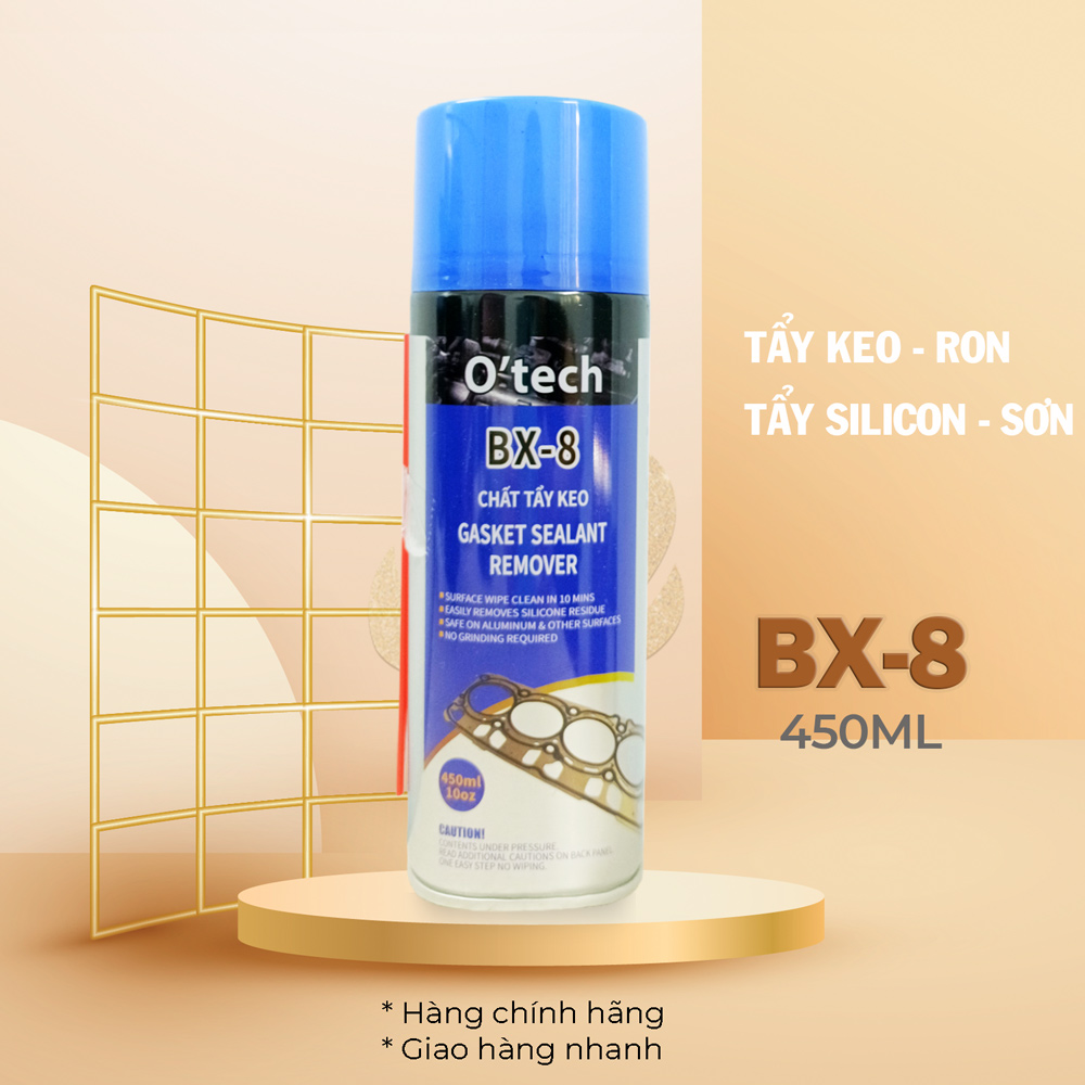 Bình xịt đa năng Chất tẩy keo O'tech BX-8 Gasket Sealant Remover
