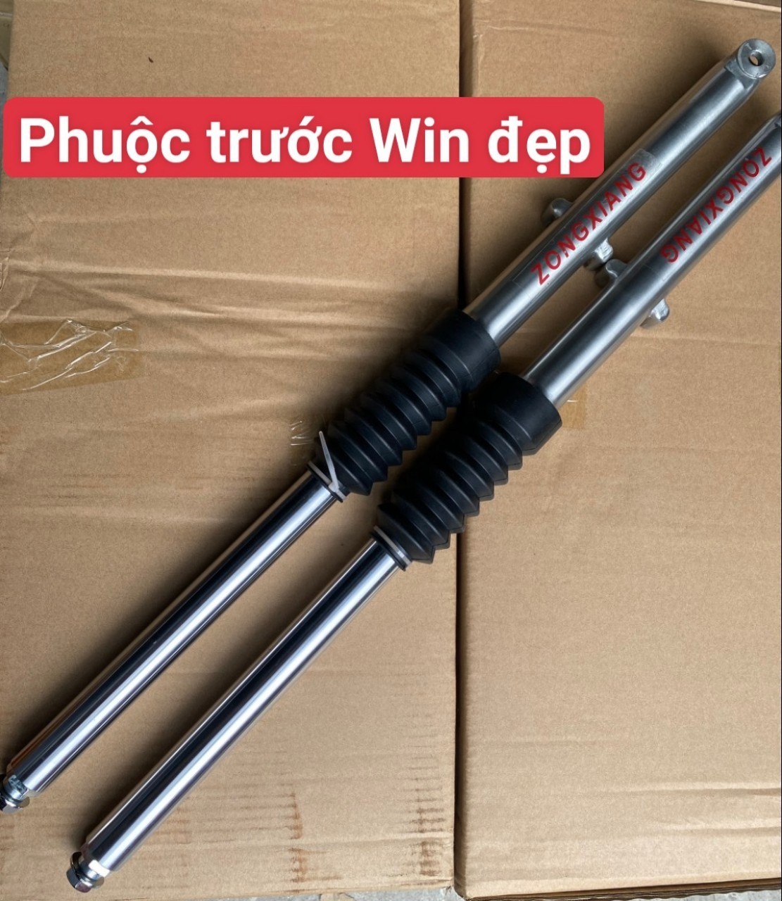 Bộ giảm xóc trước sau xe Honda Win 100, Win Detech hàng đẹp dày dặn
