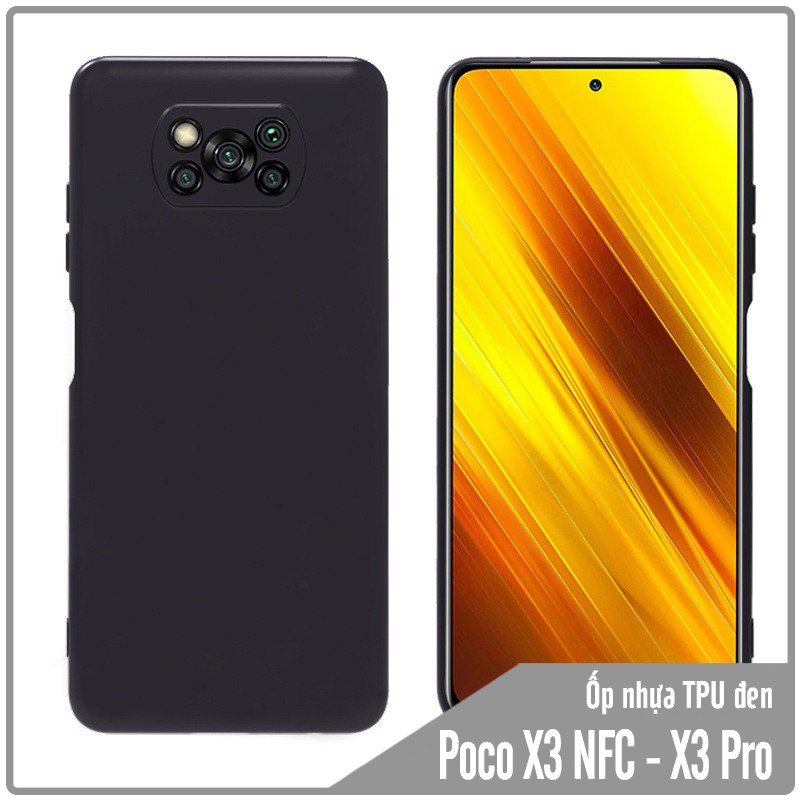 Ốp lưng cho Xiaomi Poco X3 NFC và Poco X3 Pro nhựa dẻo TPU Đen - che camera