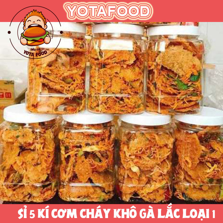 Sỉ 5 kí khô gà lắc cơm cháy chiên mắm hành loại 1 - YOTAFOOD