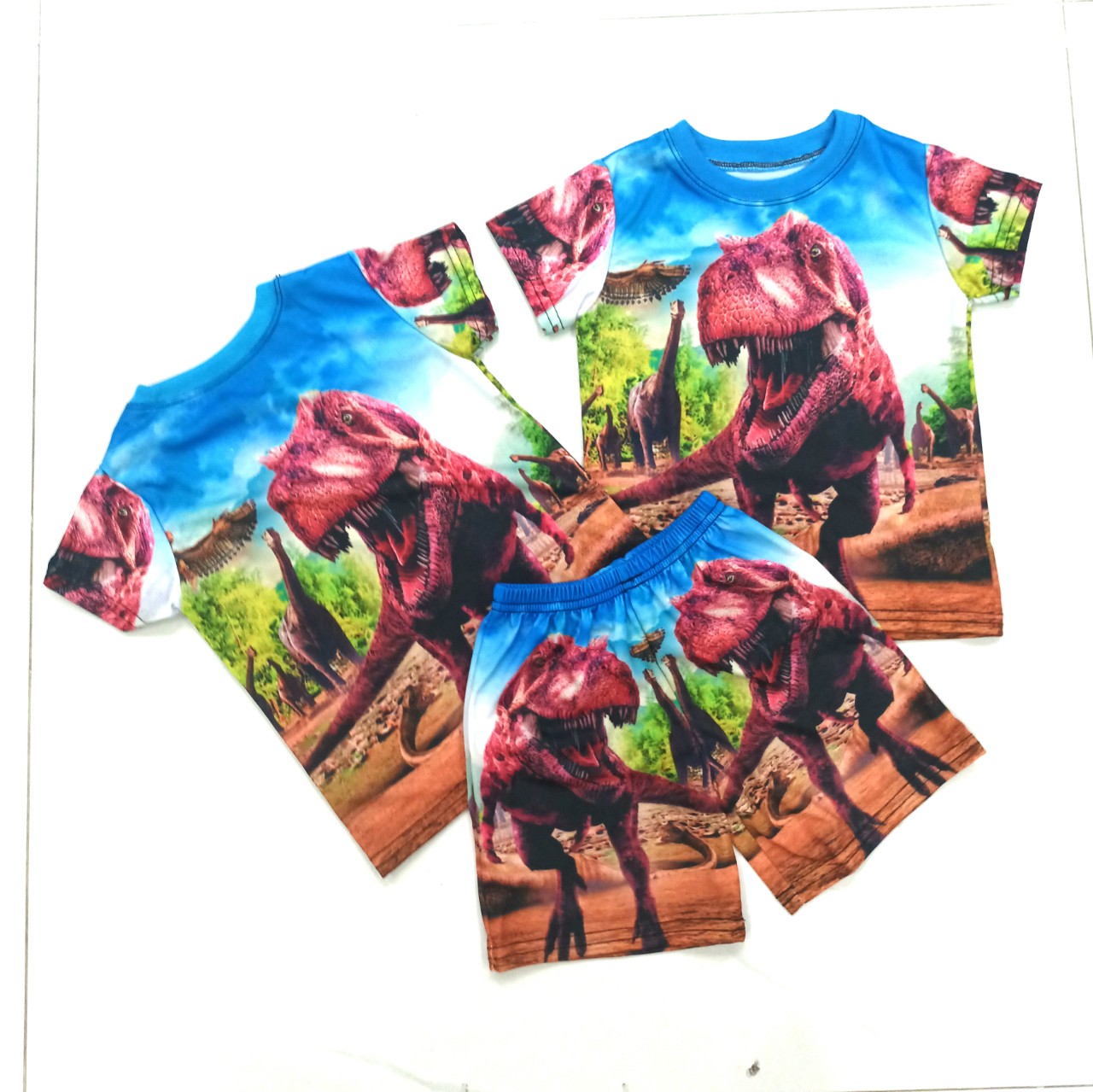 [HCMC] sharp 3D print T-rex dinosaur pattern cool outfit for baby! - 1